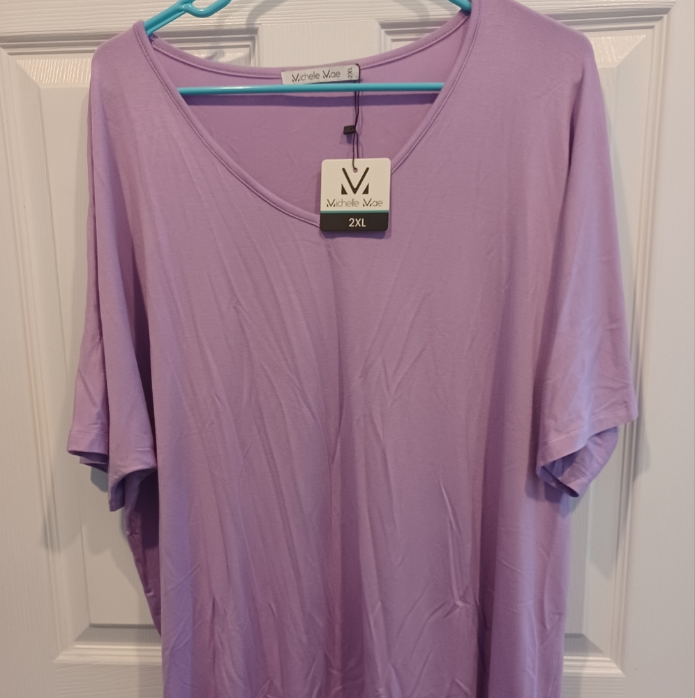 2X Michelle Mae Orchid TShirt NWT